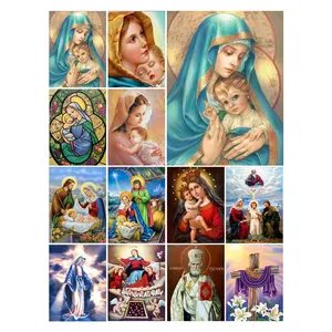 Full Square/Round Diamond Painting Religious painting Home Decor Gifts 5D Diamond Painting Religious Madonna Jesus