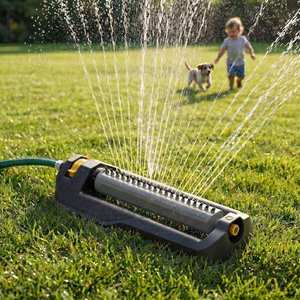 Aspersor de agua para jardín y césped con flujo de agua continuo y amplia cobertura que abarca hasta 288 m² de área de riego. - Product Image 6