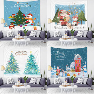 <span class=keywords><strong>Tapisserie</strong></span> Murale Décorative Série Noël en Velours Pêche Style Nordique Abstraction Géométrique pour Décoration de Chambre - Product Image 1