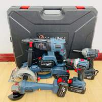 Ensemble d'outils électriques sans fil 5 pièces : marteau perforateur, perceuse électrique, meuleuse d'angle, outils électriques domestiques