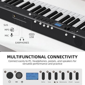 Piano plegable de 88 teclas, teclado electrónico portátil con Bluetooth para adultos y principiantes - Product Image 2