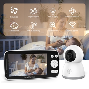 5 英寸液晶屏 Tuya 哭声检测 1080P 婴儿电话无线双向音频摇篮曲 WiFi 摄像头视频婴儿监视器带 Tuya 应用程序 - Product Image 3