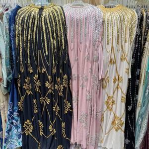 Robe de soirée longue et ample, brodée et perlée, de haute qualité, pour mariée musulmane, tenue de cérémonie de mariage, Jalabiya Kaftan - Product Image 3