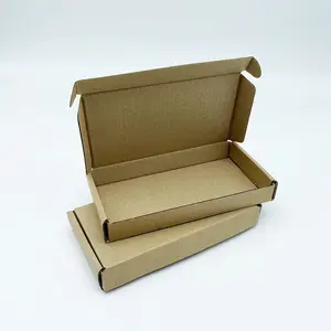 도매 재활용 다크 브라운 크래프트 종이 상자 작은 배송 우편물 플레이트 프리미엄 친환경 포장