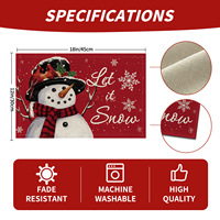 Napperons aspect lin 30x45cm en tissu polyester, sets de table modernes pour la maison et la cuisine, résistants à la chaleur, vente en gros, personnalisables