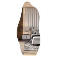 Miroir pleine longueur sur pied, moderne, durable, personnalisable, de forme irrégulière, style célébrité internet, pour chambre de fille