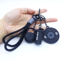 Porte-clés en caoutchouc PVC 3D personnalisé pour bouteille shaker sportive, équipement de fitness, haltères et kettlebells, vente en gros