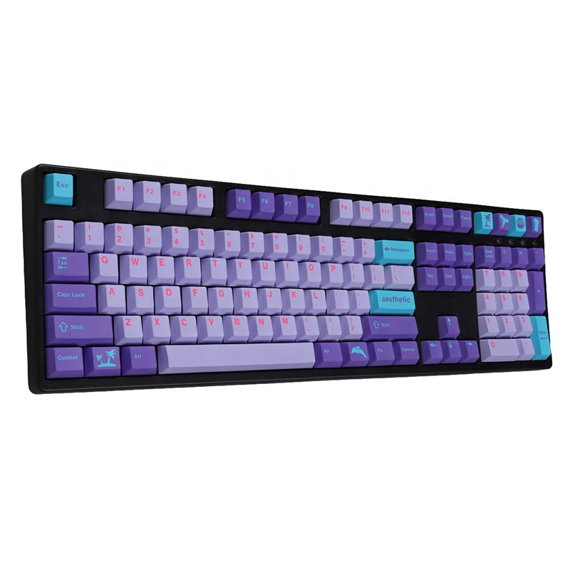 GMK Vaporwaveキーキャップ129/23キーメカニカルキーボード用PBT