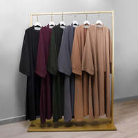 Offre Spéciale Dubaï – Abaya Modeste Unie en Tissu Nida, Vêtement Islamique Pas Cher, Abaya Noire pour Filles et Femmes, Robes Musulmanes