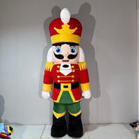 Costume de Mascotte Gonflable Soldat Casse-Noisette en Peluche de Haute Qualité pour Noël, Festival, Défilé, Tenue de Personnage de Dessin Animé Ambulant