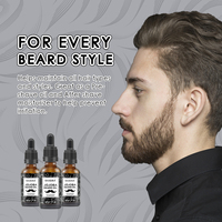 Huile à barbe naturelle au jojoba avec logo personnalisé pour hommes, végane, à base de chanvre et d'argan, en gros, pour la croissance des cheveux et de la barbe