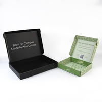 Boîte cadeau en papier rigide personnalisée en usine, boîte d'expédition en carton ondulé imprimée en couleur, boîte d'emballage personnalisée avec logo et illustration pour cadeau