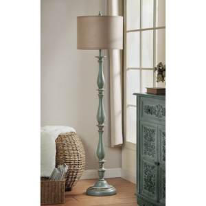 Lámpara de suelo de plástico de estilo europeo para dormitorio, sala de estar, estudio, columna de madera, simple, retro, Shanghai - Product Image 6