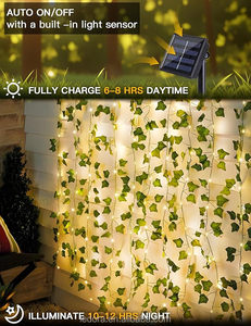 IP44 étanche extérieur <span class=keywords><strong>guirlande</strong></span> chaud blanc vert feuilles vigne chaîne lumière cuivre Flexible fleur décorations de noël intérieur - Product Image 4