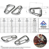 Boucles à ressort de type couteau en acier inoxydable de haute qualité, plaqué zinc, attaches rapides légères, liens de connexion rapides