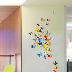 3D Butterfly <b>Wall</b> Stickers Waterproof Plastic Home <b>Decoration</b> H1-001-002 - Product Image 2