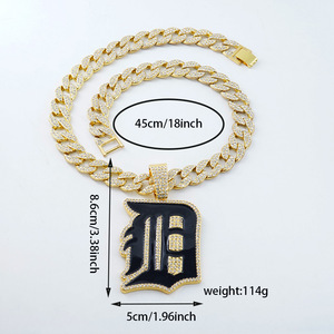 Collar de Campeonato de los Detroit Tigers 2006 al por Mayor de Fábrica, Colgantes de Moda <span class=keywords><strong>con</strong></span> Logotipo Deportivo y <span class=keywords><strong>Cadena</strong></span> de Aleación de Zinc Chapada en Oro - Product Image 3