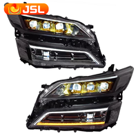 Pour Toyota VELLFIRE phares LED de haute qualité 2015-20222019 2020 mise à niveau nouveau clignotant dynamique de phare en or à trois yeux