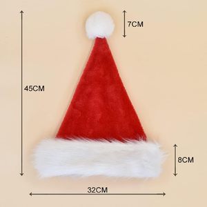 Chapeaux de Père Noël classiques adaptés à l'extérieur, chapeau de Noël rouge pour la fête, décoration de Noël - Product Image 6