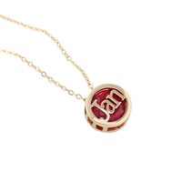 Collier en gros avec pendentif rond creux plaqué or et zircon cubique, assortiment de pierres de naissance des 12 mois, pour femme, idéal comme cadeau d'anniversaire