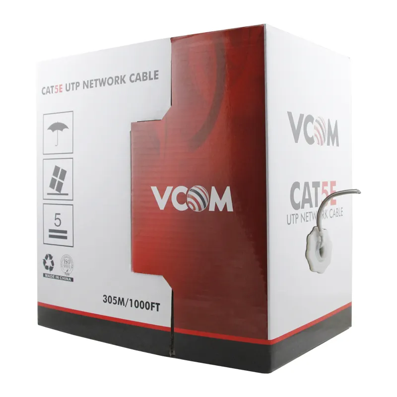 Großhandel Utp Cat5e Netzwerk LAN-Kabel 4 Paar 0,50 CCA Indoor Ethernet LAN-Kabel 305M Cat5e Netzwerk kabel für Internet