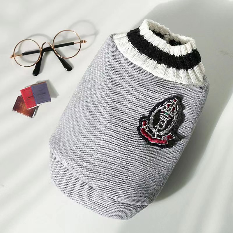 Trendy Pet Vest Preppy Style Knitted Waistcoat For Dog Cat
