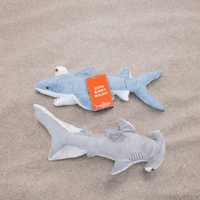 Peluches requins Bedwina, lot de 2, 35 cm Mako et 33 cm requin marteau, animaux en peluche doux pour bébés et tout-petits, unisexe