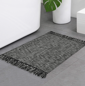Tappeto Morbido e Confortevole Stile Boho Marrone Dubai Lavabile <span class=keywords><strong>in</strong></span> <span class=keywords><strong>Cotone</strong></span> Antiscivolo Adatto agli Animali Domestici Tappeto da Balcone Lavorato a Mano all'Uncinetto Turchia - Product Image 1