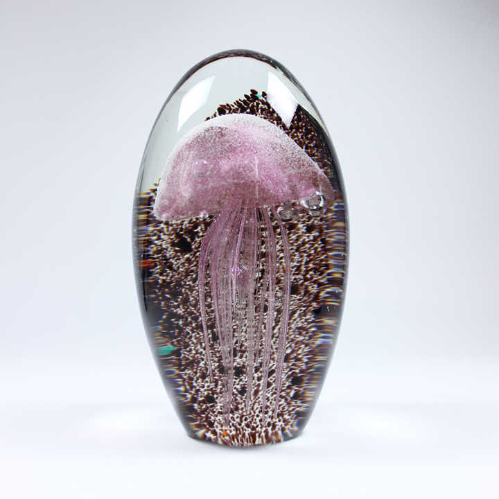 Handmade Glass Jellyfish Paperweight with Color Background| Alibaba.com