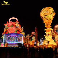 Chinesisches Neujahr Tier laternen fest Outdoor Dragon Lantern Show