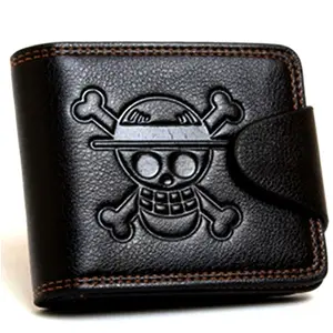 New style peripheral Cartoon Anime Character Monkey D Luffy Full pu short purse Men's wallet Anime Wallets Coin Purse Ace