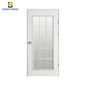 PVC NPVC Amerikanische Stahltür für Häuser Innenraum Günstiger Preis Bestseller Zimmer-Innentür mit Griff - Product Image 4