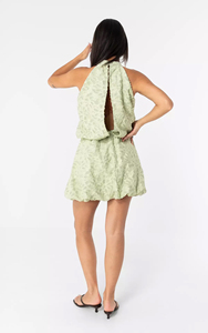 Vestido Mini Verde Halter sin Mangas para Mujer 2026, Estilo Vintage Casual, Suave y Fluido, con Lazo Trasero, OEM/ODM - Product Image 2