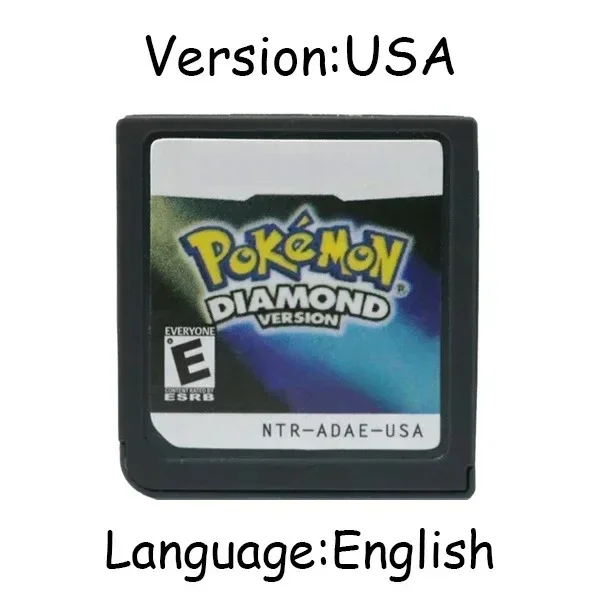 For Pokemon Series Video Game Console Card DS Game Cartridge for NDS 3DS Platinum Pearl Diamond HeartGold SoulSilver Plastic