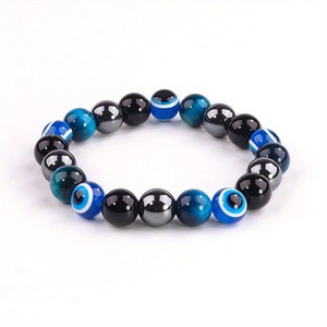 Hot Evil Eye Hommes <span class=keywords><strong>Protection</strong></span> Pierre Perlé Bracelet Double Couches <span class=keywords><strong>Oeil</strong></span> De Tigre Hématite Obsidienne Corde Wrap Bracelet Bijoux Faits À La Main - Product Image 3