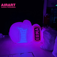 Boxe Kickboxing MMA Fighting Training Activité Gants de boxe gonflables Ballon avec lumière LED
