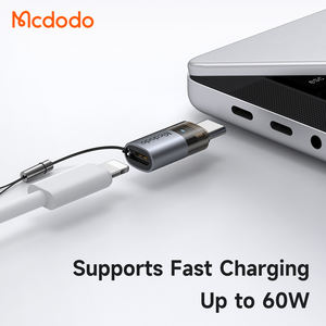 Mcdo 761/763 60w/36w pd चार्जिंग USB-C एडाप्टर के साथ एलईडी सूचक एंटी-लॉस लायनर्ड एल्यूमीनियम मिश्र धातु यूएसबी एडाप्टर - Product Image 4