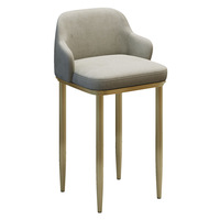 Tabouret de bar moderne en acier inoxydable avec dossier, non rotatif et non pliable, pour bijouteries, opticiens, banquette de caisse