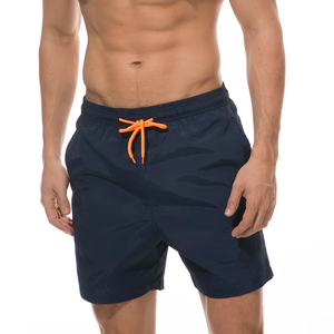 Pantalones cortos deportivos de playa informales de alta calidad para hombre, 15 colores sólidos, impermeables, transpirables, con logotipo personalizado, ecológicos - Product Image 3