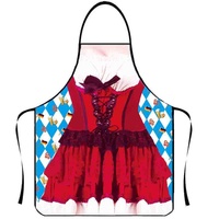 Tabliers de cuisine créatifs et personnalisés en polyester anti-salissures sans manches à suspendre autour du cou pour le commerce électronique transfrontalier, motif dessin animé