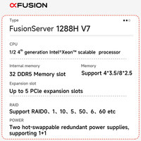 XFusion Fusionserver 1288H V7 Server Penyimpanan Cloud 8*2.5 Inch Drive 1288H V7 1U 2-socket Network Rack Server