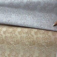 Cuir PU Écologique Motif Rose Bicolore Gaufré Style Vintage Modèle Fleur de Rose Yiwu pour Bagages et Intérieurs de Voiture