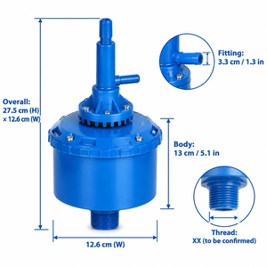 Blaues Vakuumregelventil A-ME313 Melkmaschinen-Ersatzteile 30-60 KPa 50-3500 L/min für Rinder-, Schaf- und Pferdemelkerei - Product Image 4