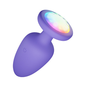 <span class=keywords><strong>Plug</strong></span> Anal Vibrador de Silicone com Luz LED Recarregável por USB e Controle Remoto Sem Fio para Casais e Homens - Product Image 5