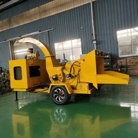 Broyeur de bois 20 cm, moteur diesel 82 CV, alimentation par chaîne mobile, boîte de vitesses, roulement, pompe, débit 3-5 T/H, spécifique jardin, garantie 1 an