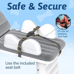 Inflatable Toddler Airplane <b>Bed</b> <b>Portable</b> Travel Airplane Footrest <b>Bed</b> with Safety Belt - Product Image 3