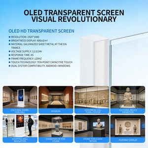 จอแสดงผลแบบโปร่งใสไร้รอยต่อ ความละเอียด 4K HDR ความคมชัดระดับ 1000:1 อ่านได้แม้กลางแจ้ง พร้อมไฟส่องสว่างในตัว บางเฉียบ สำหรับห้องจัดแสดงนิทรรศการ NQ-GTR - Product Image 3