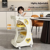 Chaise haute simple en plastique pour bébé, siège multifonctionnel à dossier haut pour enfants, idéal pour dessiner et étudier