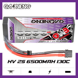 NOUVEAU GNB GAONENG 6500MAH 2S HV 7.6V 130C RC LiPo Battery XT60 Cabled Hard Case 1:10 1/10 RC Racing Car Boat for RC Drone UAV FPV - Product Image 3