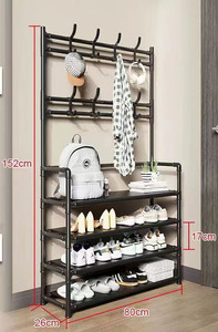 Organizador Doméstico: Estantes para Zapatos con Perchero y Colgador de Ropa para Entrada - Product Image 3